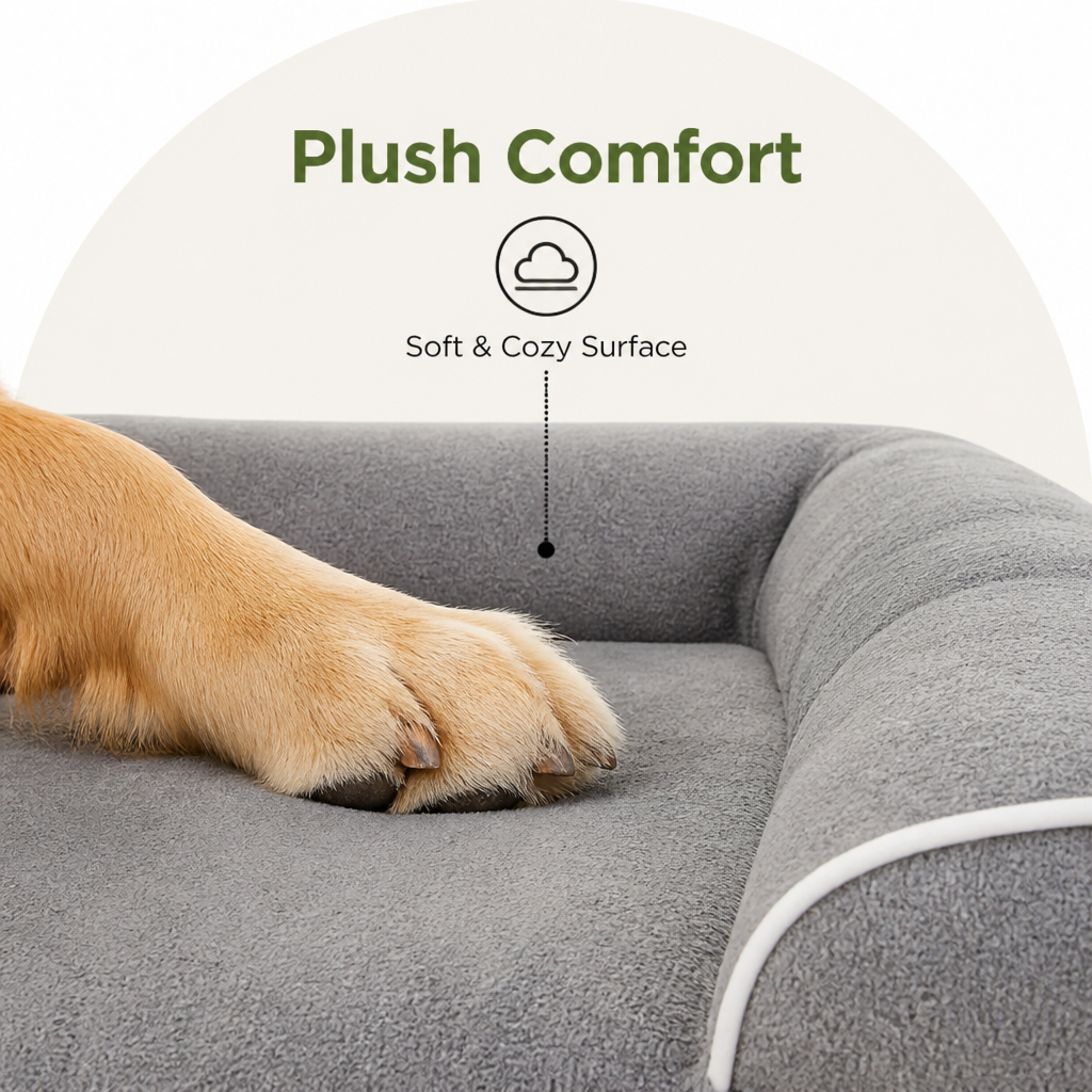 DogBedHouse Orthopedic Memory Foam Dog Bed (Removable Cover)
