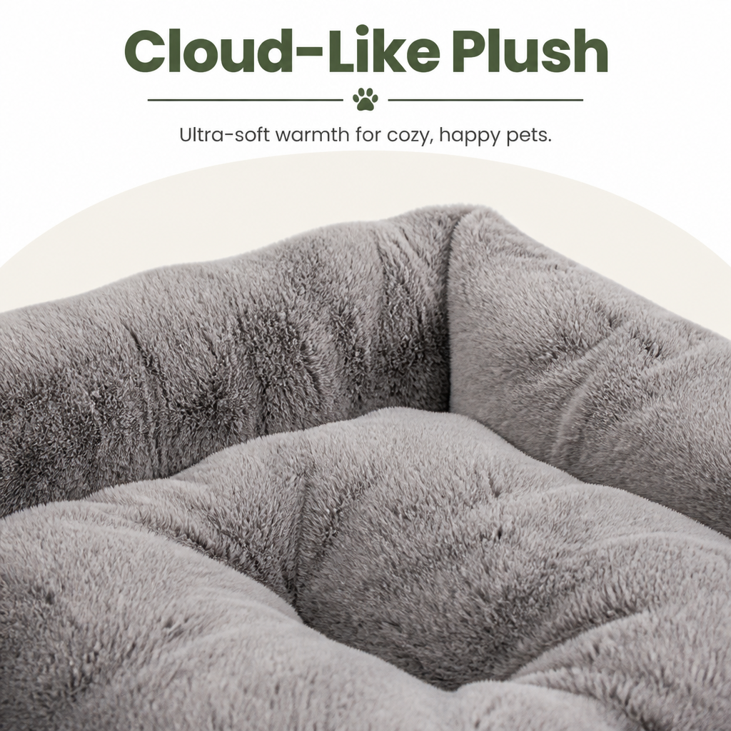 DogBedHouse Ultra-Soft Plush & Thick Cushion Pet Bed