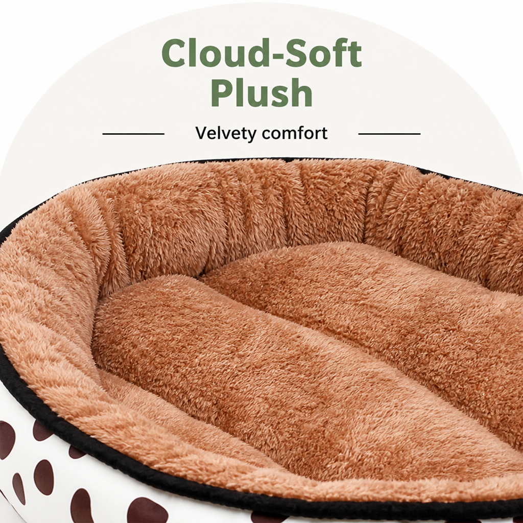 DogBedHouse Cozy Plush Polyester & Detachable Cover Pet Bed