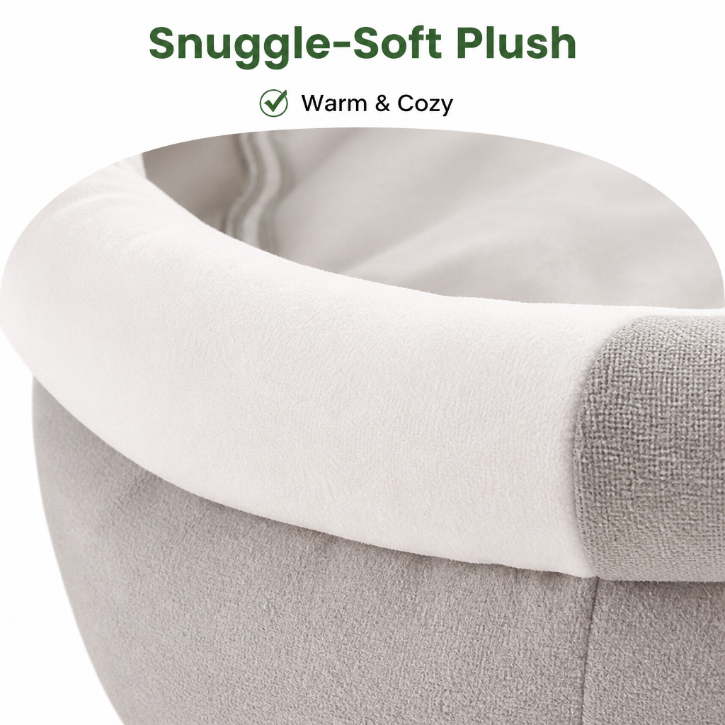 DogBedHouse Plush Polyester & Washable Pet Cave Bed