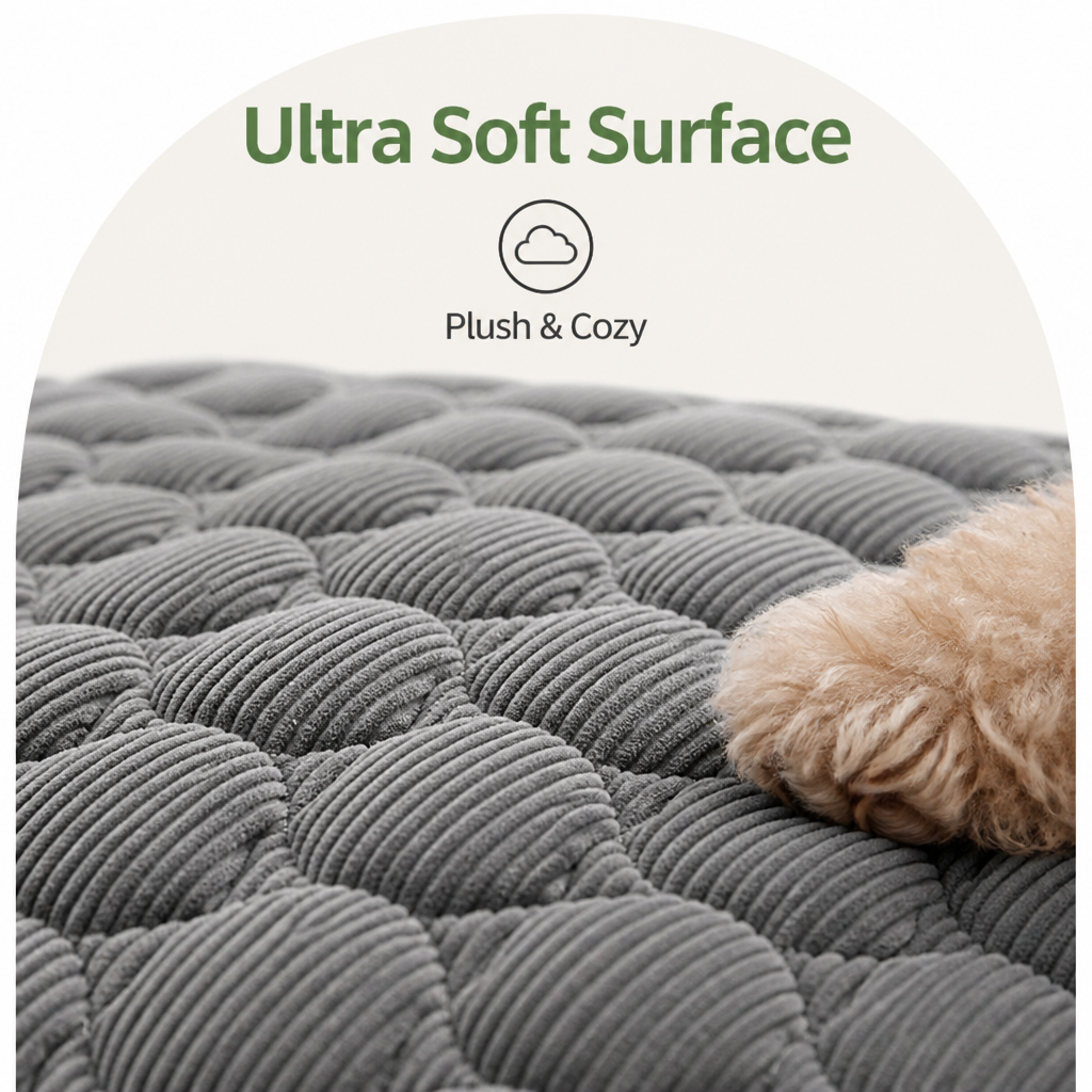 DogBedHouse Non-Slip & Scratch-Resistant Plush Pet Mat