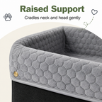 DogBedHouse Non-Slip Memory Foam & Adjustable Straps Booster Seat (Removable Cover)