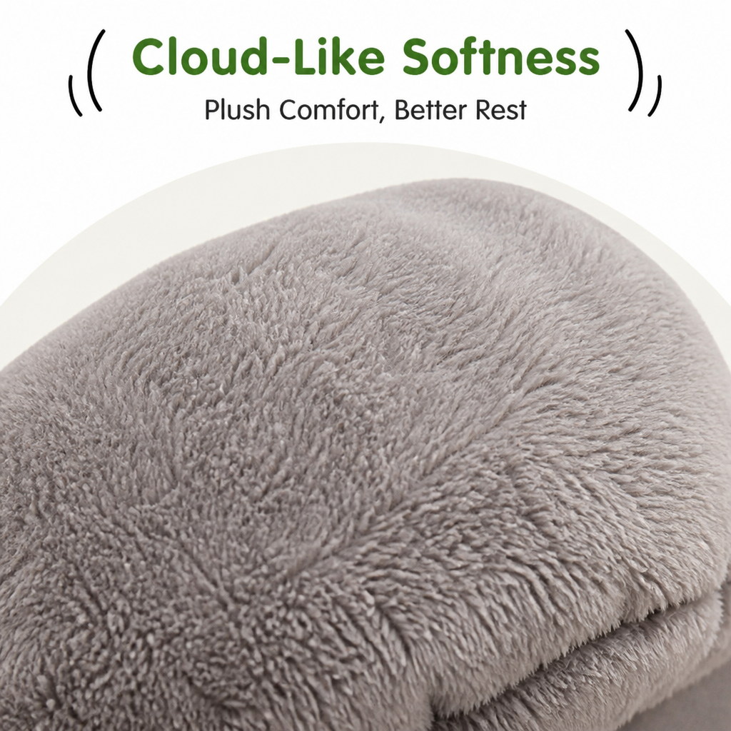 DogBedHouse All-Season Plush Washable Cat & Small Dog Bed (Non-Slip Bottom)
