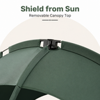 DogBedHouse Elevated Aluminum Outdoor Dog Bed (Removable Canopy)