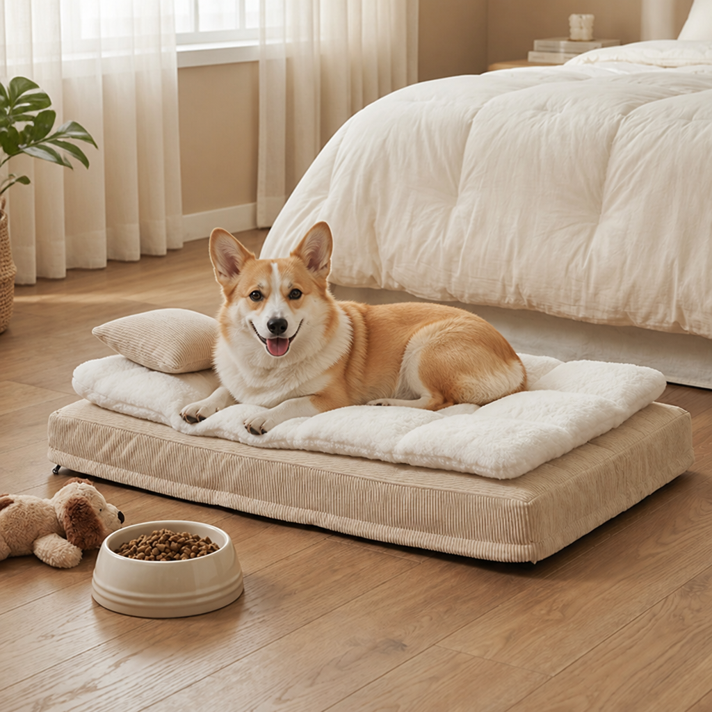 DogBedHouse Ergonomic Spinal Support & Removable Pillow Dog Bed