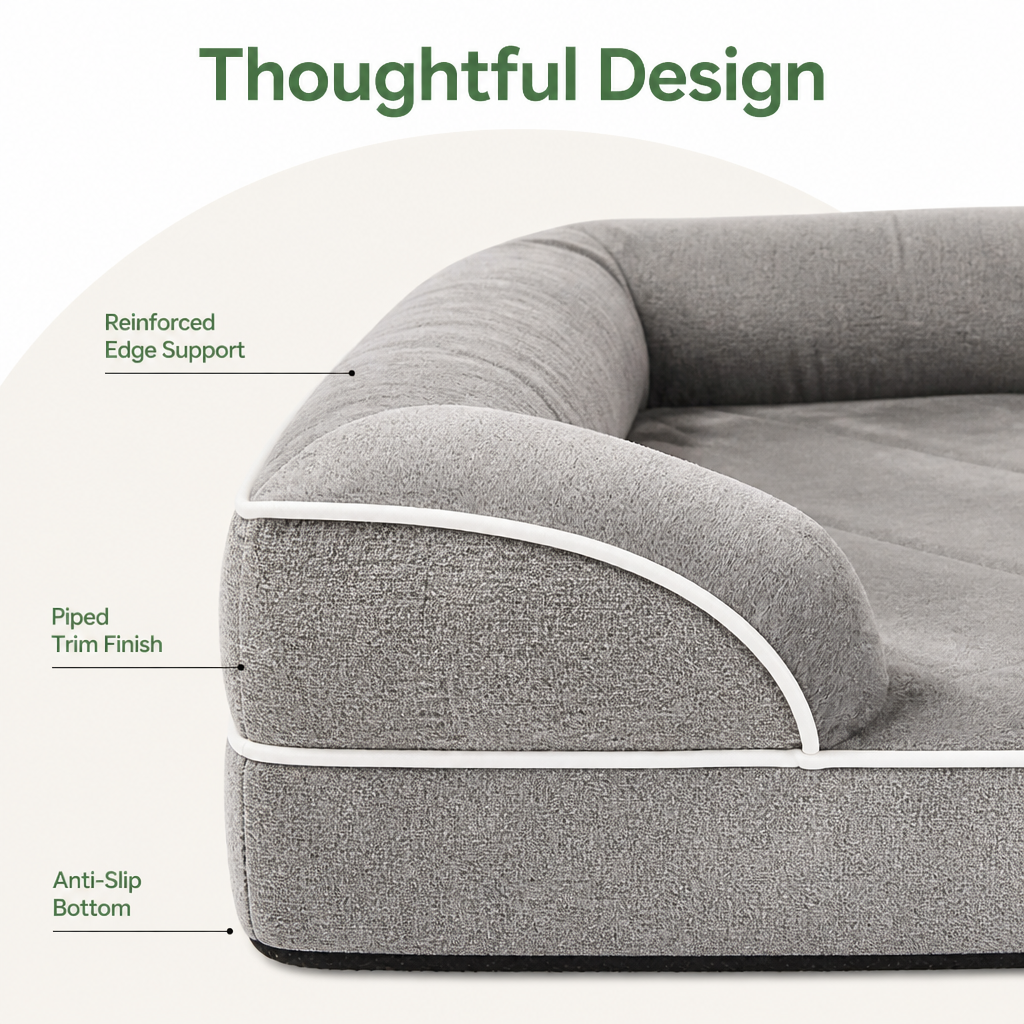 DogBedHouse Orthopedic Memory Foam Dog Bed (Removable Cover)