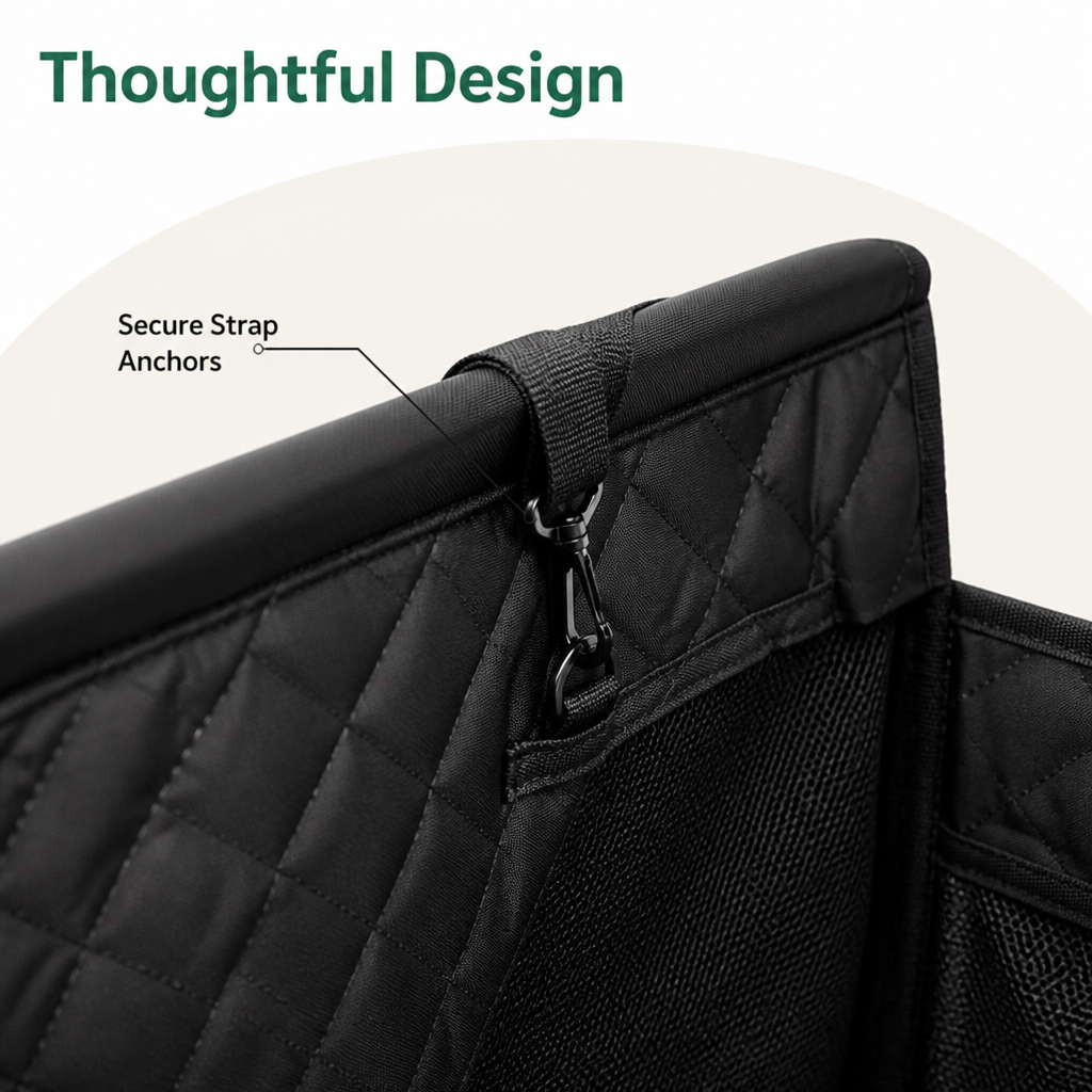 DogBedHouse Hard Base & Rear Expanders Car Seat Cover (Large)