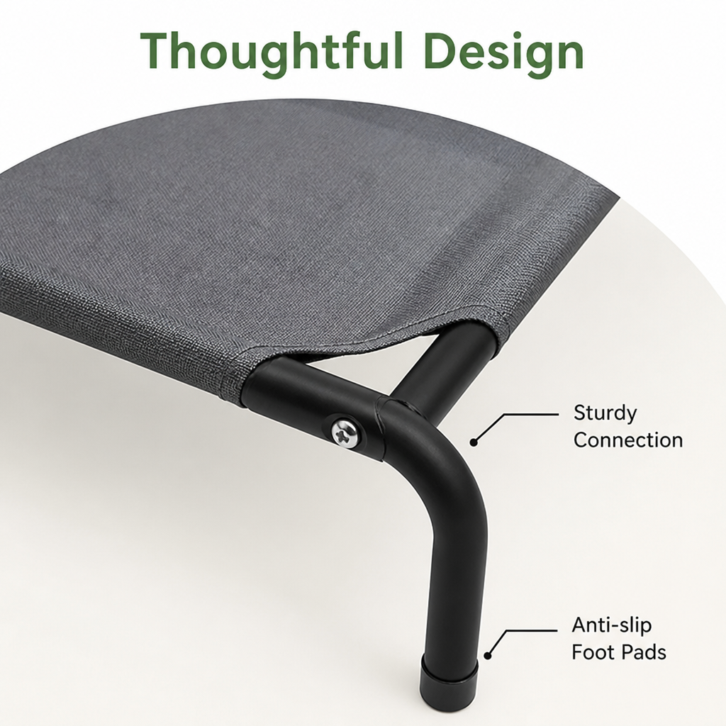 DogBedHouse Elevated Cooling & Chew-Resistant Dog Bed