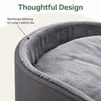 DogBedHouse Short-Plush Polyester Oval Dog Bed