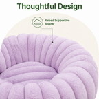 DogBedHouse Round Plush Sherpa Dog Bed (Multiple Sizes & Colors)
