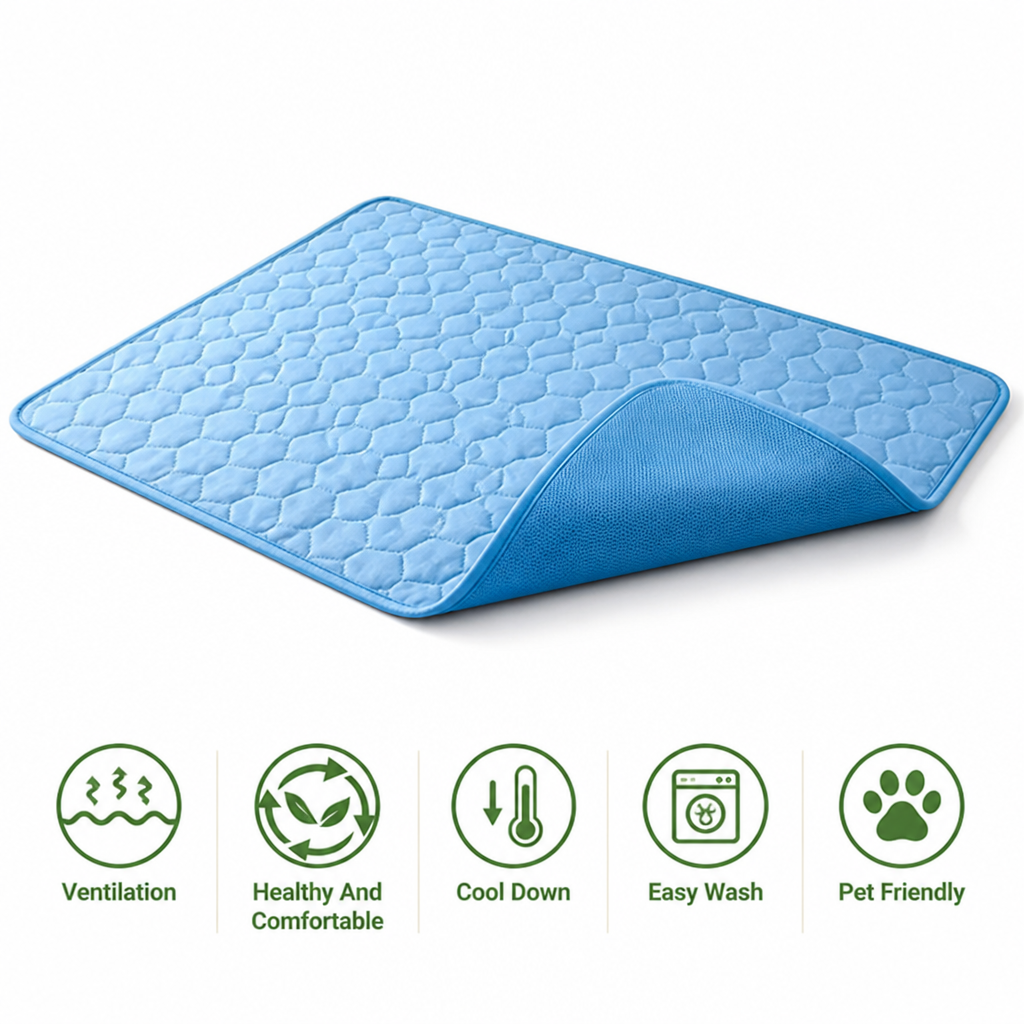 DogBedHouse Ice Silk Cooling & Breathable Pet Mat (Machine Washable)