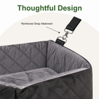 DogBedHouse Washable Plush & Non-Slip Car Seat Booster