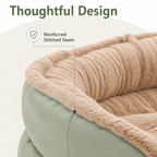 DogBedHouse Washable & Non-Slip Round Bolster Dog Bed