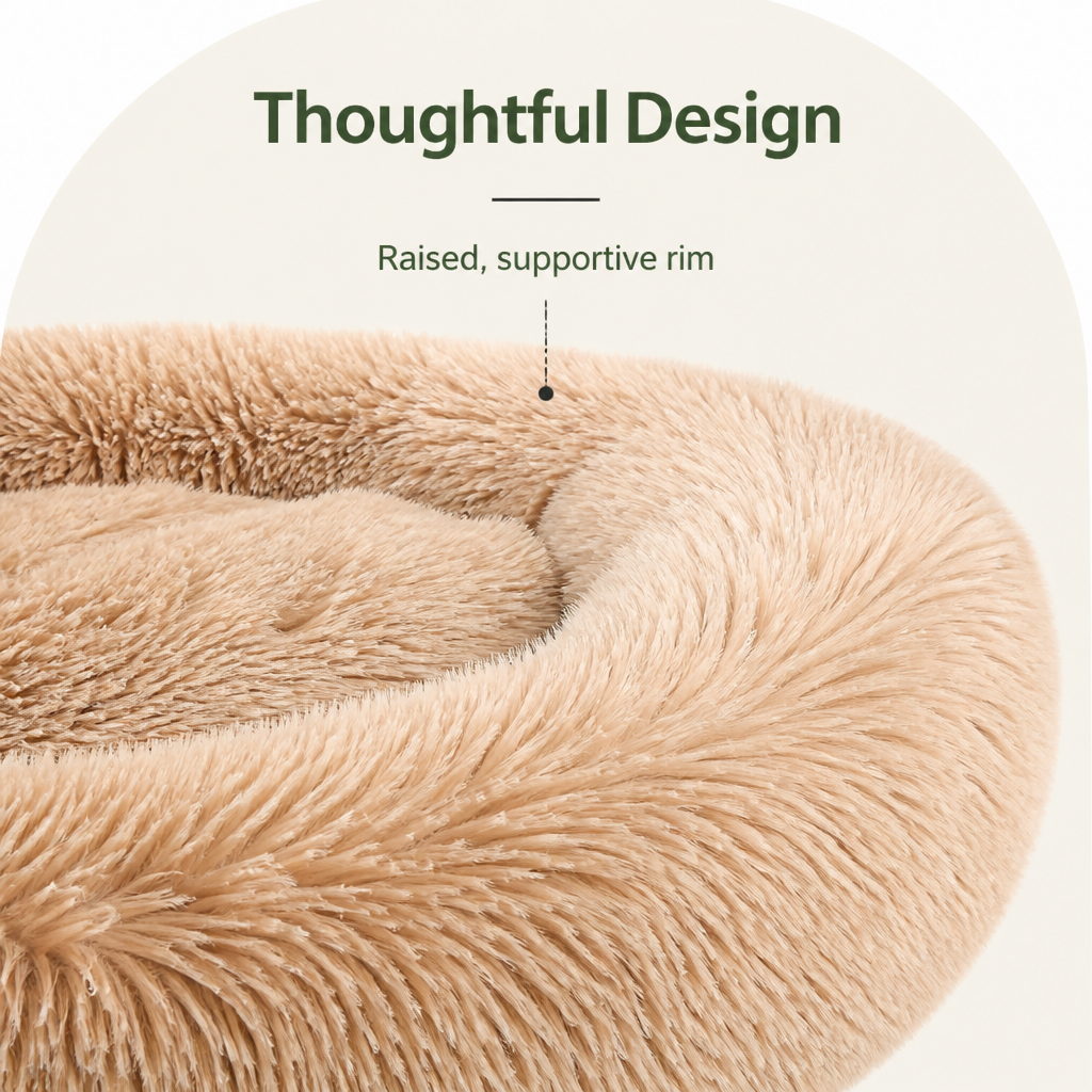DogBedHouse Plush Donut Bolster Bed