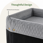 DogBedHouse Non-Slip Memory Foam & Adjustable Straps Booster Seat (Removable Cover)