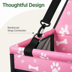 DogBedHouse Adjustable Safety Strap Dog Car Seat (Foldable)