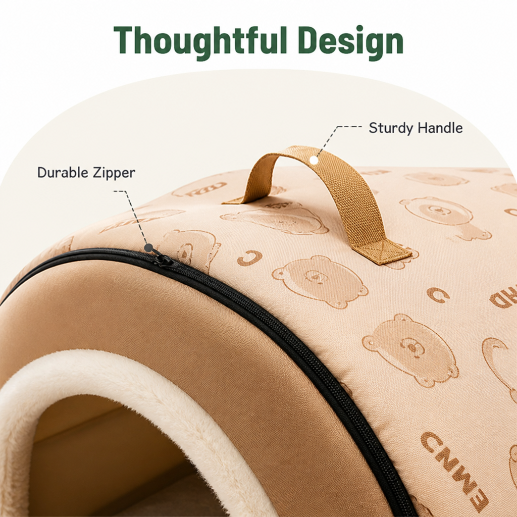 DogBedHouse Ultra-Large Semi-Enclosed Dog House (Removable & Washable)