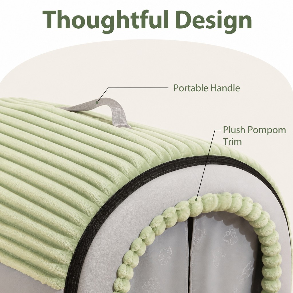 DogBedHouse Insulated Washable Pet Cave Bed (Removable Cover)