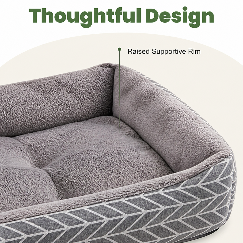 DogBedHouse Ultra-Soft Plush & Thick Cushion Pet Bed