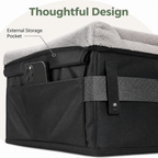 DogBedHouse Washable Foldable Elevated Booster Dog Car Seat (With Storage Bag)
