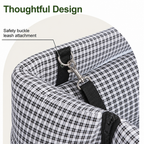 DogBedHouse Padded Polyester & Chew-Resistant Dog Car Seat (Adjustable Straps)