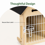 DogBedHouse Elevated Wood & Ventilated Pet House (For Small Dogs & Cats)