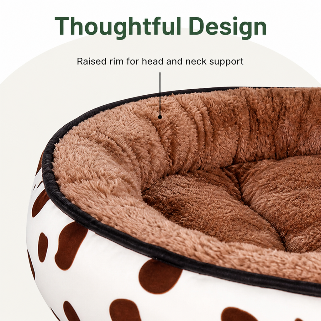 DogBedHouse Cozy Plush Polyester & Detachable Cover Pet Bed