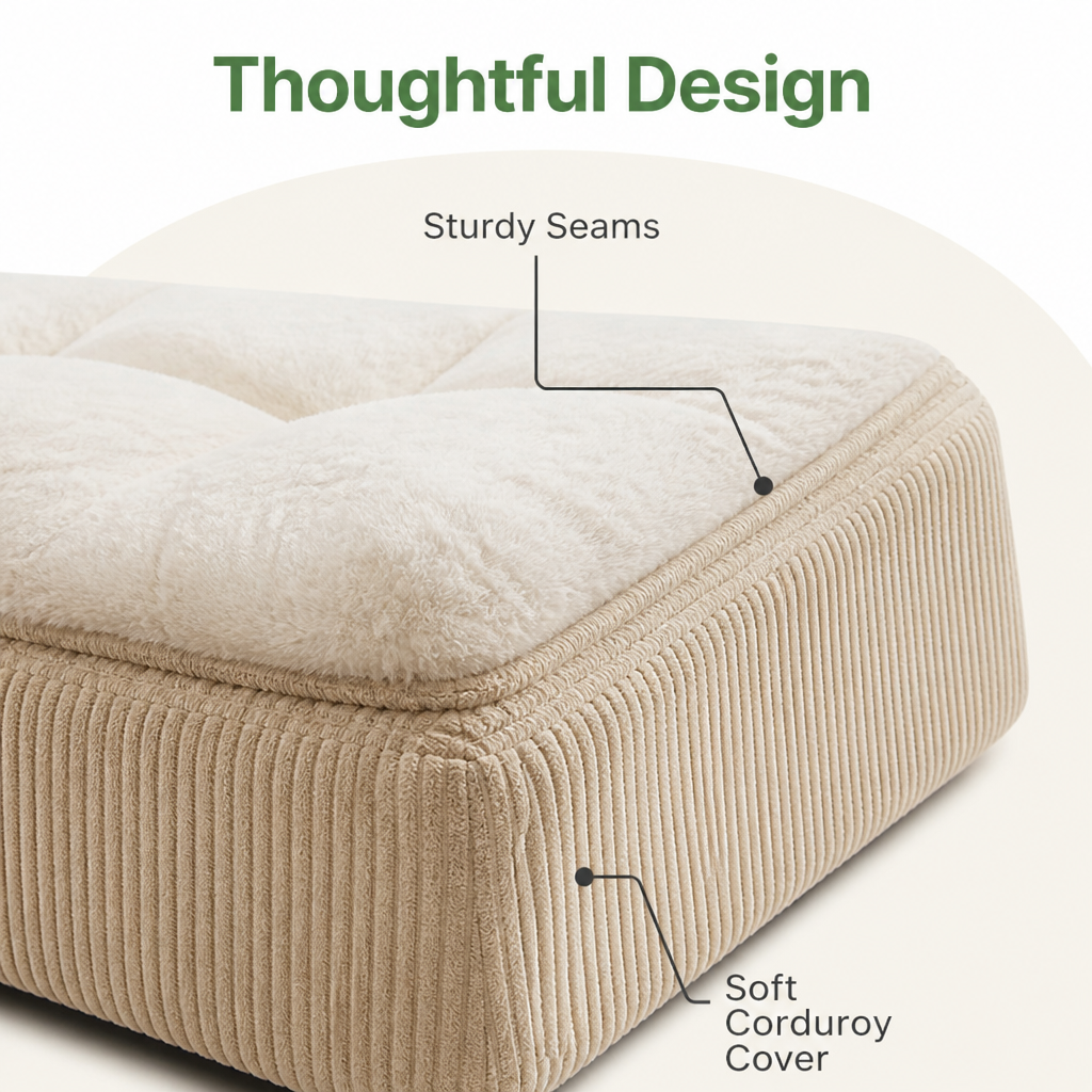 DogBedHouse Ergonomic Spinal Support & Removable Pillow Dog Bed