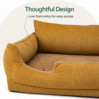 DogBedHouse Orthopedic Egg-Crate Foam Dog Bed (Water-Resistant Washable Cover)