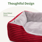 DogBedHouse Cozy All-Season Corduroy Dog Bed (Multiple Sizes)