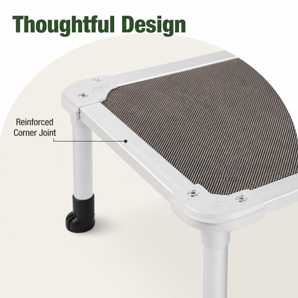 DogBedHouse Chew-Proof Aluminum Frame Elevated Dog Bed (Indoor/Outdoor)