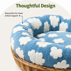 DogBedHouse Chew-Resistant Cotton & Anti-Slip Donut Dog Bed