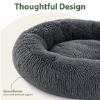 DogBedHouse Calming Plush Donut Dog Bed