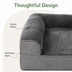DogBedHouse Orthopedic High-Density Foam & Sherpa Dog Bed (Removable Cover)