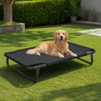 DogBedHouse Elevated Iron Frame & Breathable Dog Bed (No Filler)