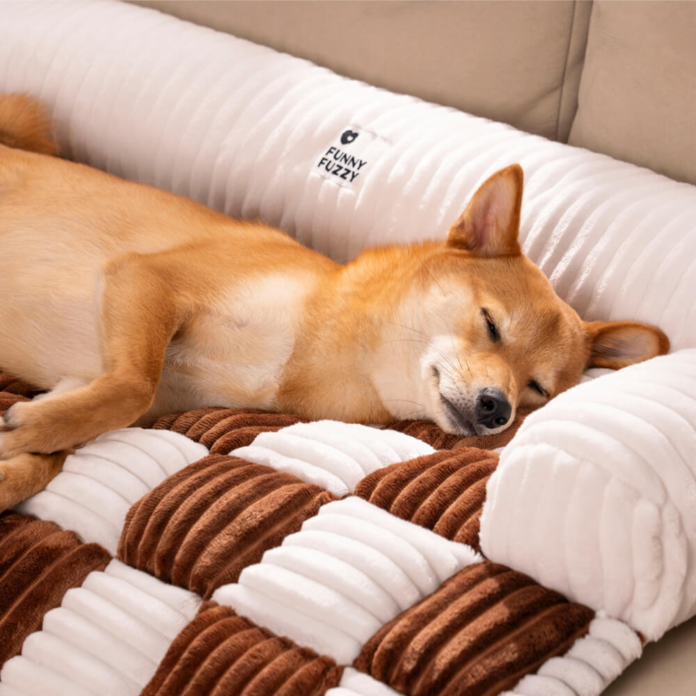 Cozy Check Cuddle Couch Bed