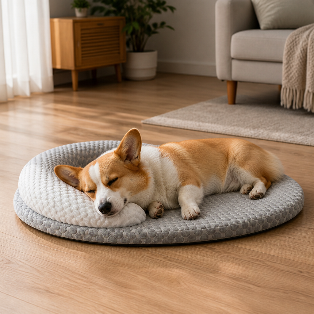 DogBedHouse Cooling Breathable Raised-Neck Dog Bed (Washable)