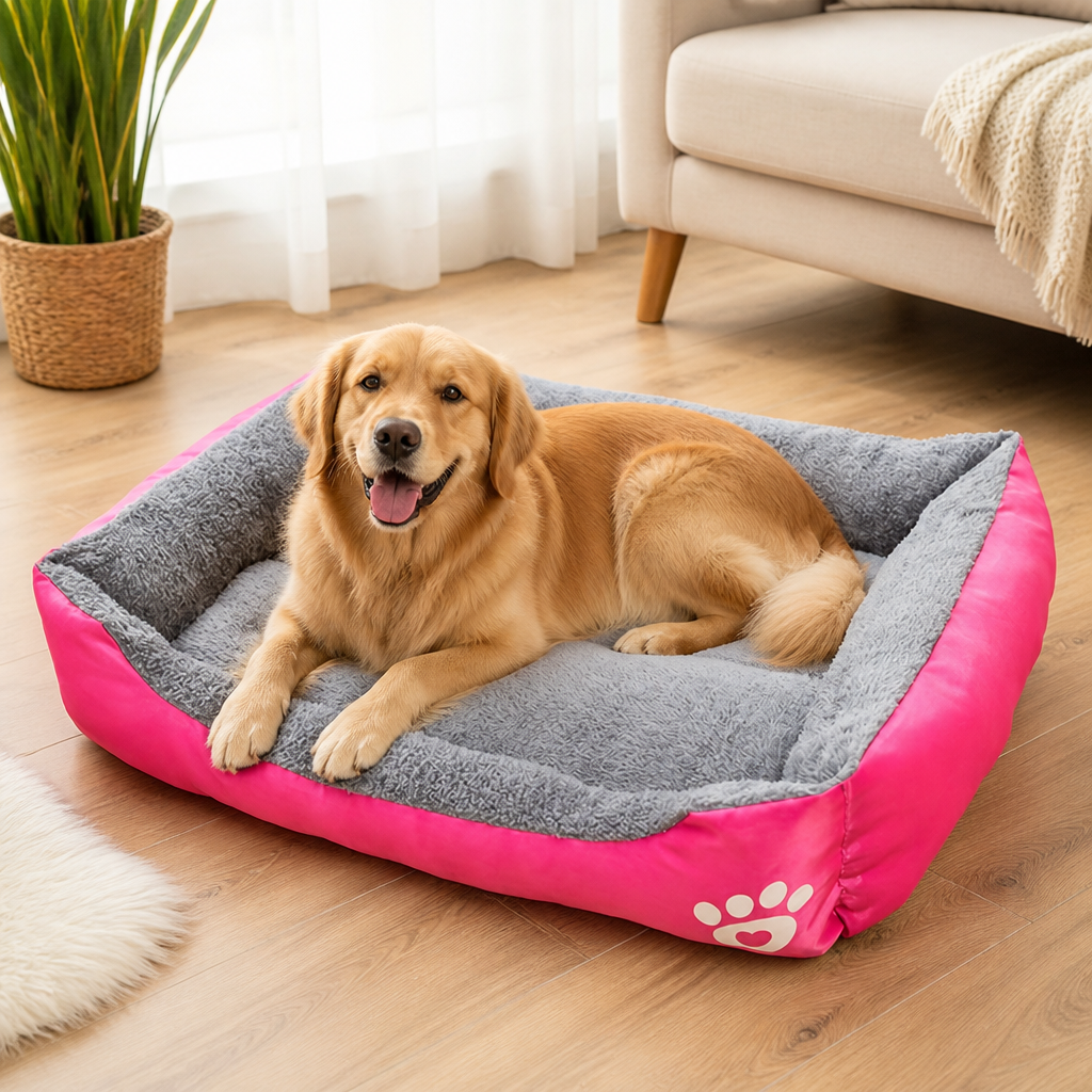 DogBedHouse Cozy Plush & Washable Dog Bed