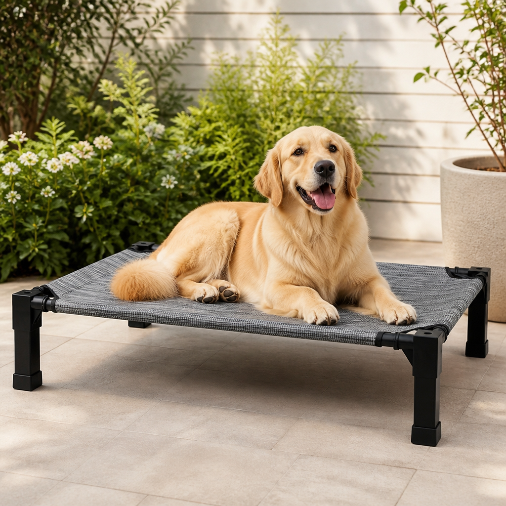 DogBedHouse Elevated Washable Breathable Mesh Dog Bed