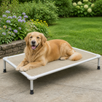 DogBedHouse Chew-Proof Aluminum Frame Elevated Dog Bed (Indoor/Outdoor)