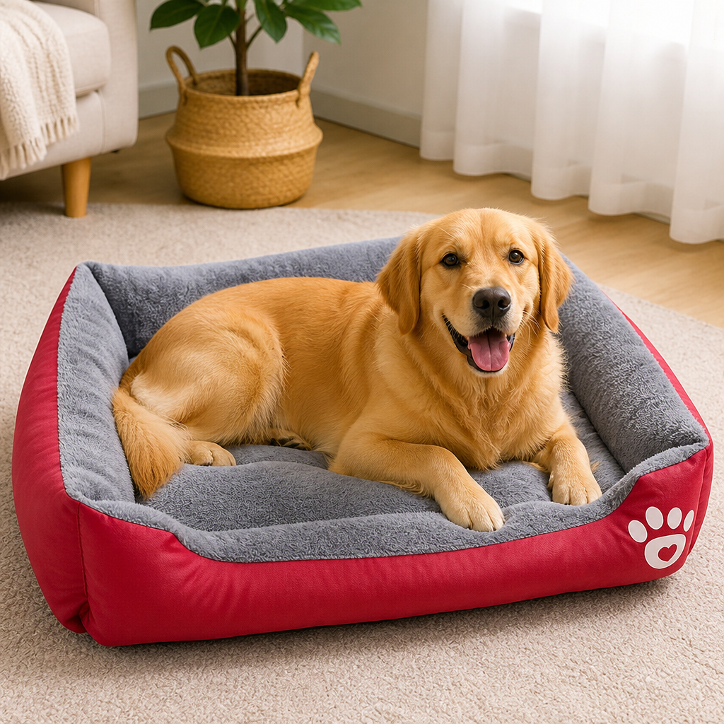 DogBedHouse Cozy Plush & Washable Dog Bed