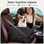 DogBedHouse Padded Elevated Dog Car Booster (Removable Washable Cover)