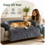 DogBedHouse All-Season Fluffy Washable Sofa Bed (Non-Slip Bottom)