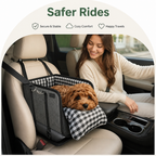 DogBedHouse Safety Belt & Soft Cushion Dog Car Seat (Console Booster)