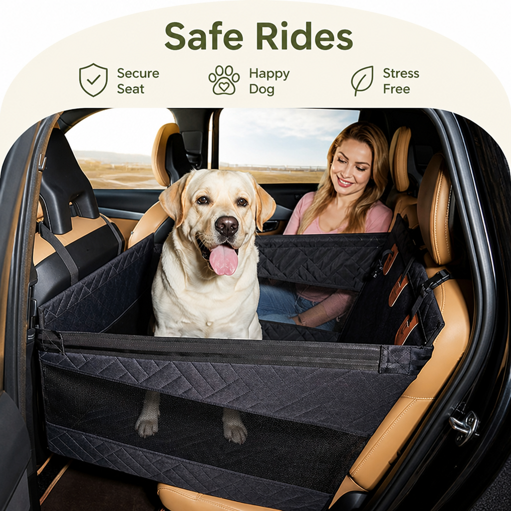 DogBedHouse Durable Hammock-Style Car Seat Extender