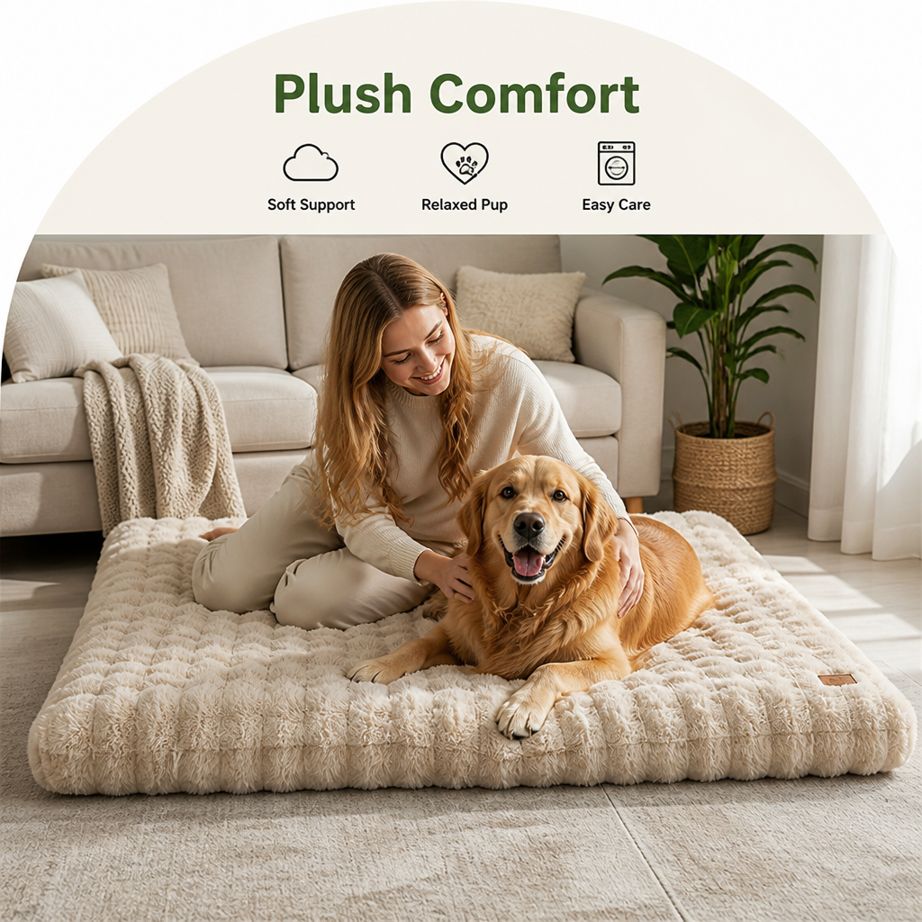 DogBedHouse Thick Polyurethane Foam & Removable Cover Dog Bed