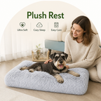 DogBedHouse Plush Lined Polyester Fill Dog Bed (Removable Cover)