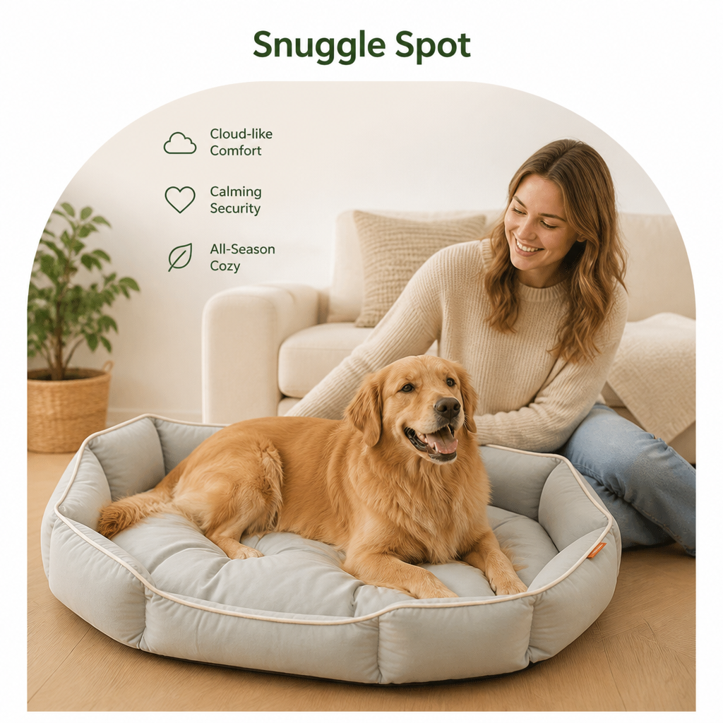 DogBedHouse All-Season Plush Donut Pet Bed
