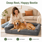 DogBedHouse Orthopedic Memory Foam & Non-Slip Dog Bed (Removable Cover)