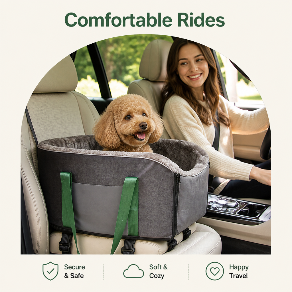 DogBedHouse Cushioned Nest & Durable Polyester Travel Carrier